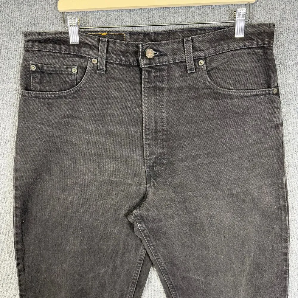 Vintage Levis 550 Men Jeans 38x30(36x30) Black Relaxed Fit Tapered Leg Denim USA